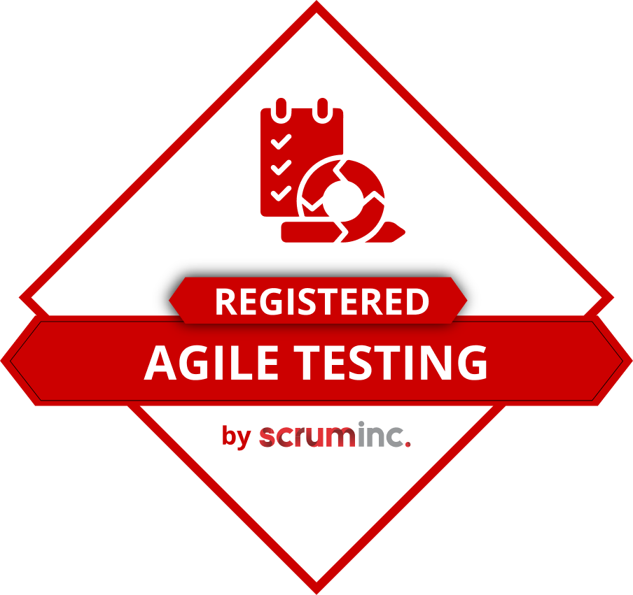 Registered Agile Testing by Scrum Inc.